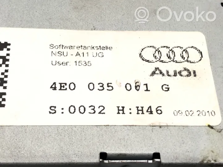 Audi A8 S8 D4 4H Radio / CD/DVD atskaņotājs / navigācija 4E0035061F