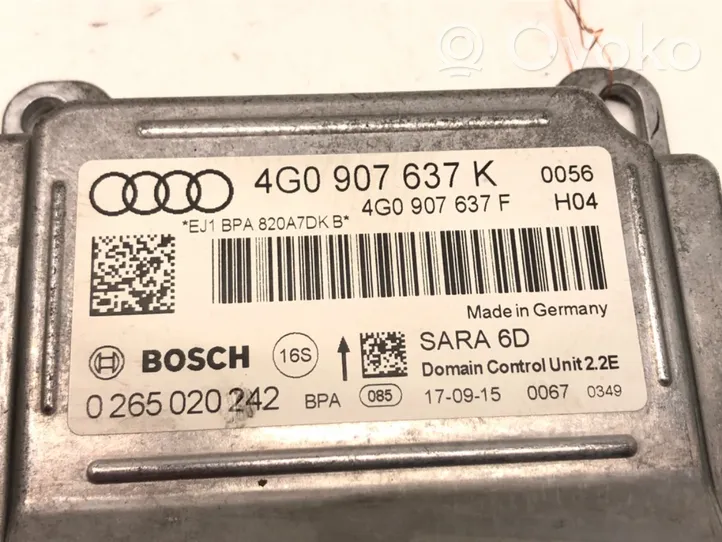 Audi A6 C7 Sensore d’urto/d'impatto apertura airbag 4G0907637F