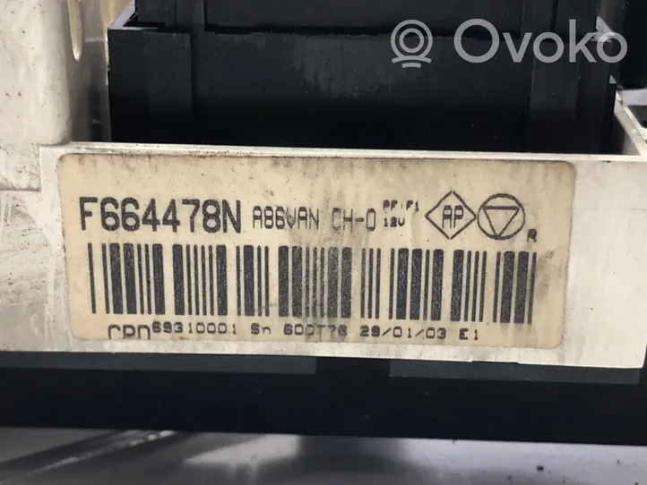 Citroen C3 Przełącznik / Włącznik nawiewu dmuchawy F664478N
