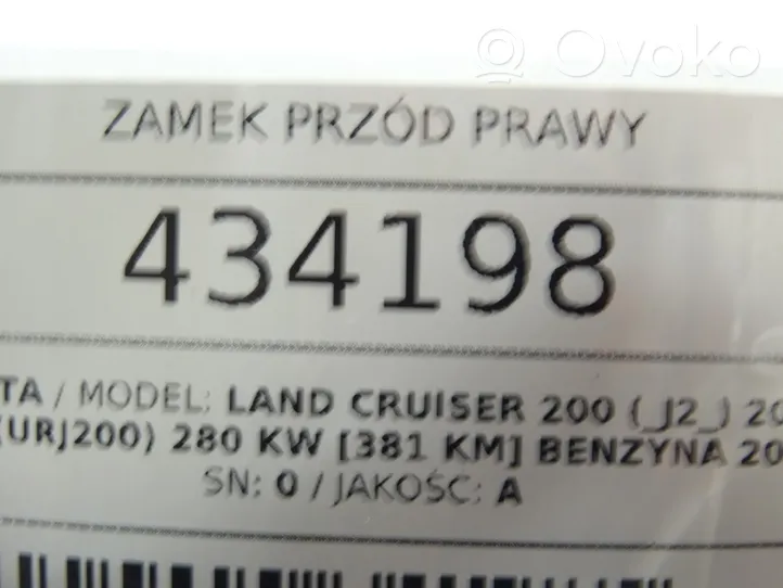 Toyota Highlander XU40 Priekinė durų spyna 