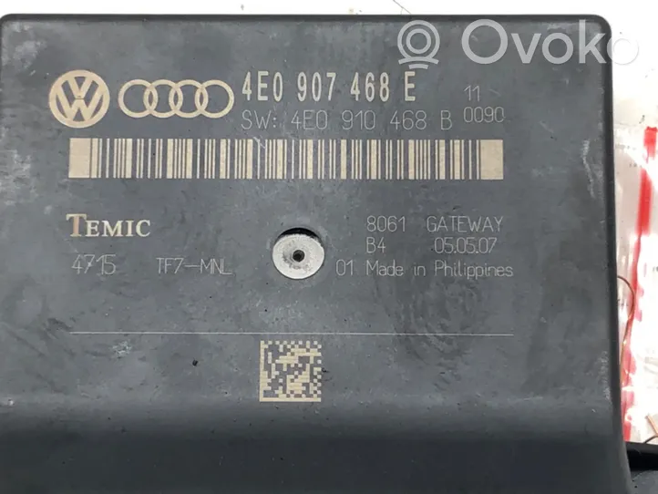 Audi A8 S8 D3 4E Väylän ohjainlaite 4E0907468E