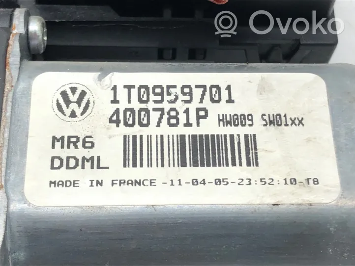 Volkswagen Touran I Moteur de lève-vitre de porte avant 1T0959701