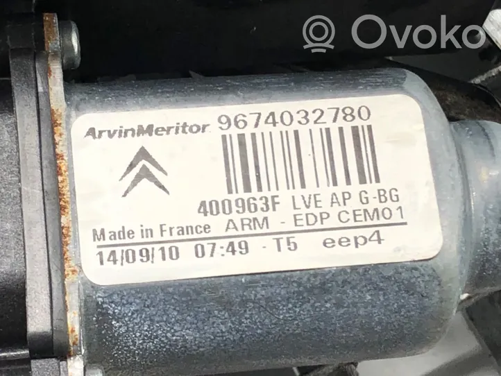 Citroen C4 Grand Picasso Mécanisme de lève-vitre avec moteur 9674032780