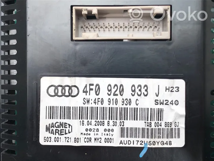 Audi A6 Allroad C6 Tachimetro (quadro strumenti) 4F0920933J