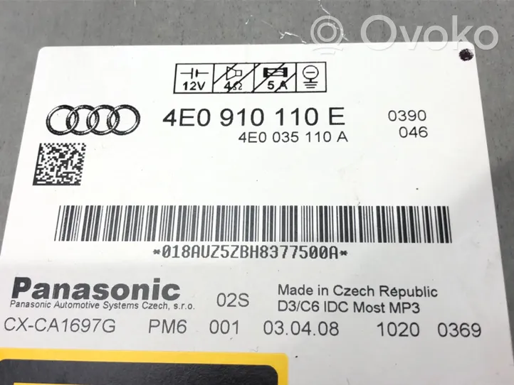 Audi A6 Allroad C6 CD/DVD changer 4E0910110E