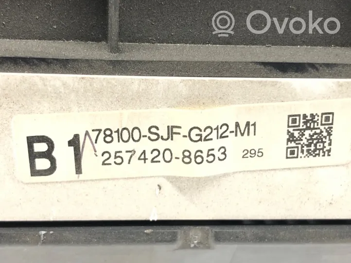 Honda FR-V Spidometras (prietaisų skydelis) 257420-8653