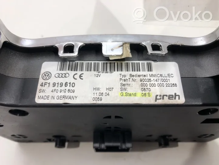 Audi A6 S6 C6 4F Controllo multimediale autoradio 4F1919610