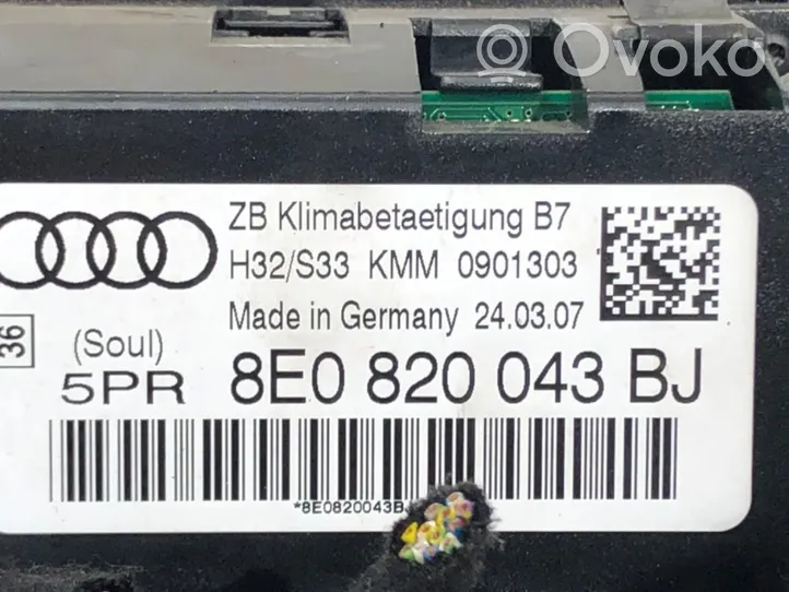 Audi A4 S4 B7 8E 8H Interruttore ventola abitacolo 8E0820043BJ