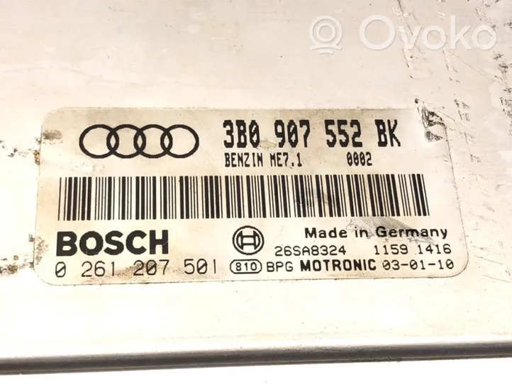 Audi A6 Allroad C5 Unité de commande, module ECU de moteur 3B0907552BK