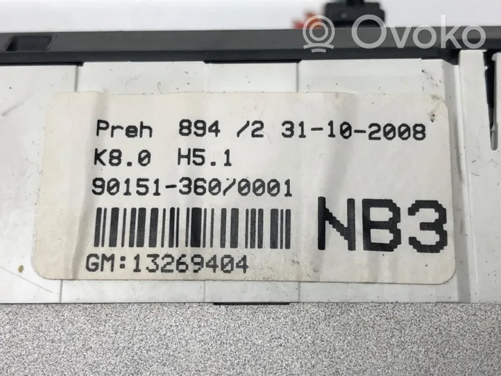 Opel Astra H Przełącznik / Włącznik nawiewu dmuchawy 13269404