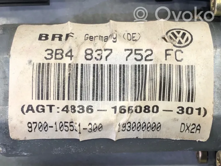 Volkswagen PASSAT B5.5 Elektryczny podnośnik szyby drzwi przednich 3B4837752FC