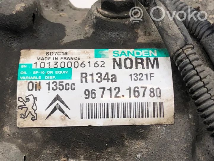 Peugeot 508 Compresor (bomba) del aire acondicionado (A/C)) 9671216780