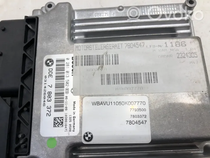 BMW 3 E90 E91 Komputer / Sterownik ECU silnika 7803372