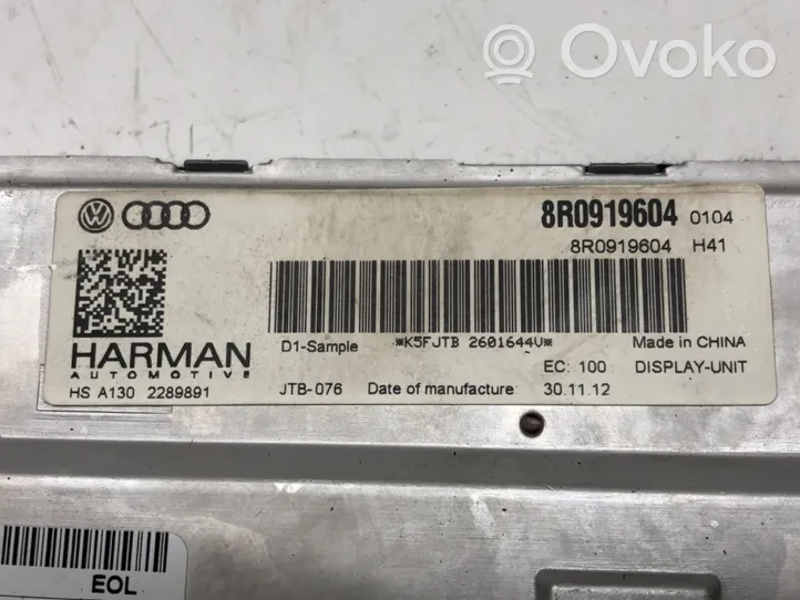 Audi A5 8T 8F Monitori/näyttö/pieni näyttö 8R0919604