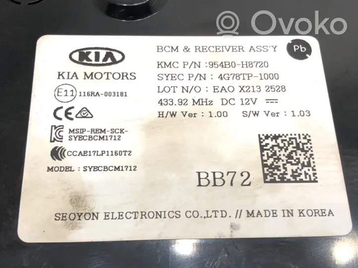 KIA Stonic Autres unités de commande / modules 954B0-H8720