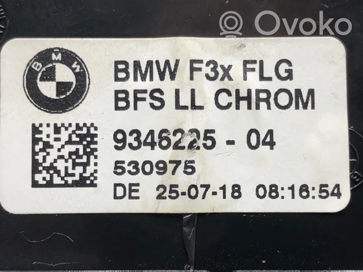 BMW 3 F30 F35 F31 Takaosan ilmakanavan tuuletussuuttimen ritilä 9346225