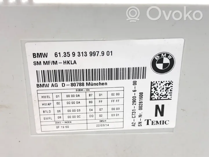 BMW 5 F10 F11 Muut ohjainlaitteet/moduulit 9313997