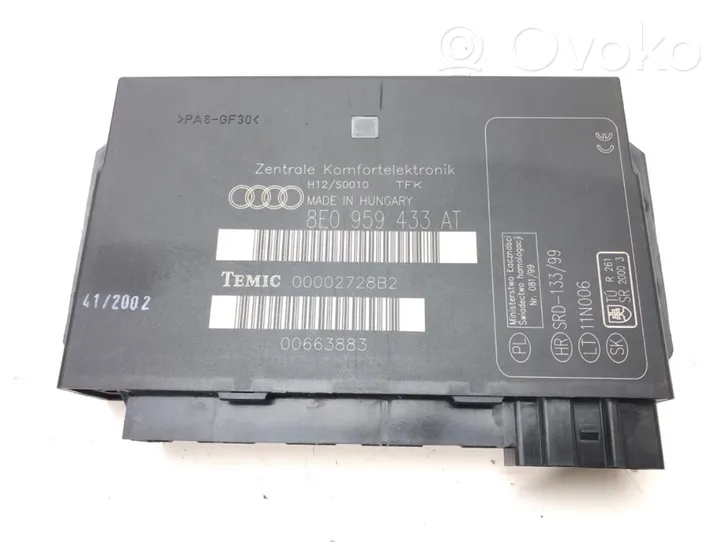 Audi A4 S4 B6 8E 8H Korin keskiosan ohjainlaite 8E0959433AT