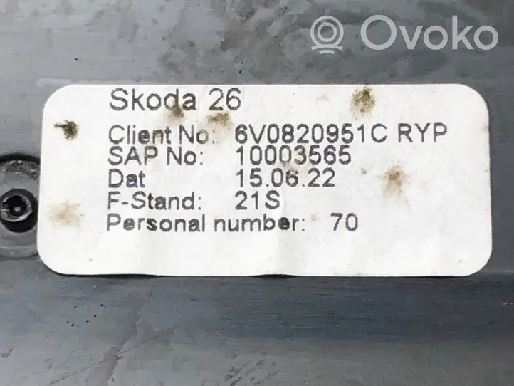 Skoda Fabia Mk3 (NJ) Copertura griglia di ventilazione laterale cruscotto 6V0820951C