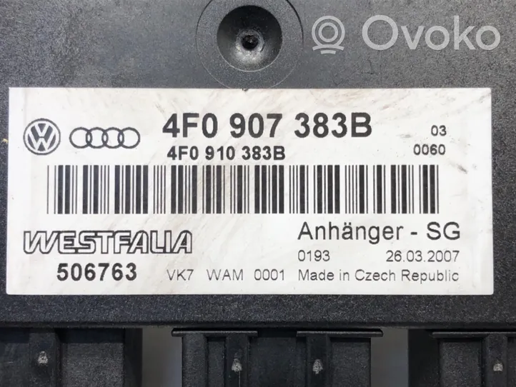 Audi A6 S6 C6 4F Vetokoukun ohjainlaite/moduuli 4F0907383B