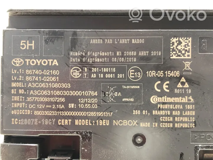Toyota Corolla E210 E21 Muut ohjainlaitteet/moduulit 86740-02160