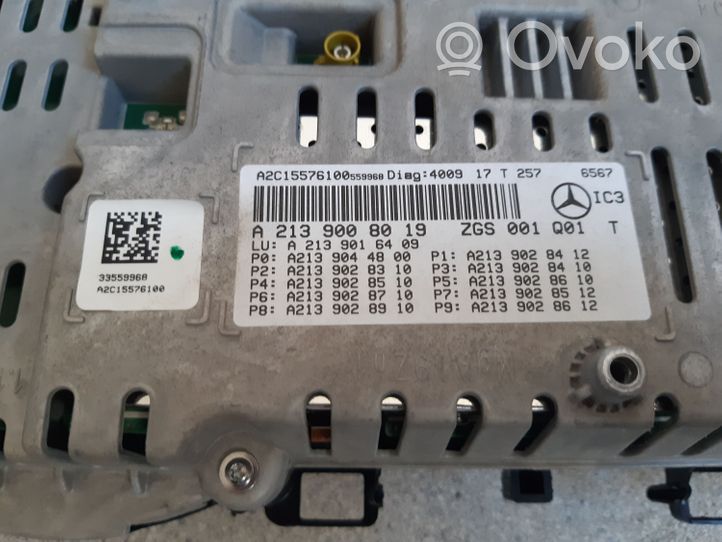 Mercedes-Benz E W213 Tachimetro (quadro strumenti) A2139008019