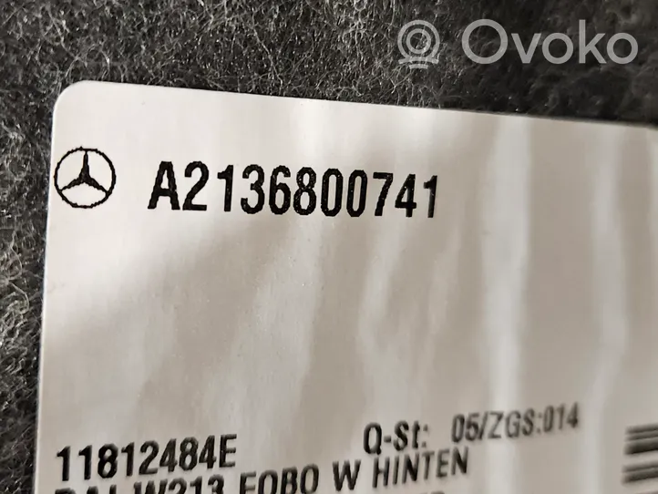 Mercedes-Benz E W213 Wykładzina podłogowa tylna A2136800741