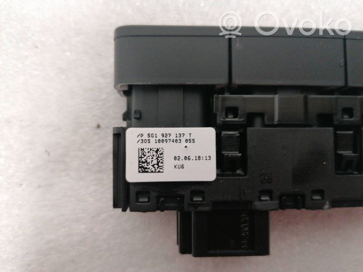 Volkswagen Golf VII Bouton poussoir de démarrage du moteur 5G1927137T