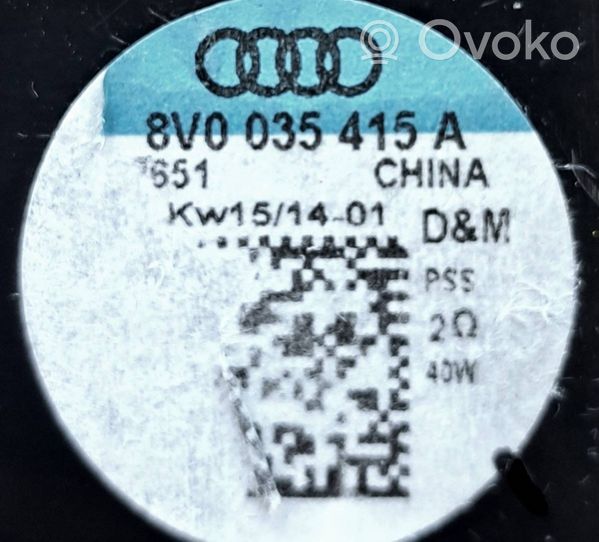 Audi A3 S3 8V Haut-parleur de porte avant 8V0035415