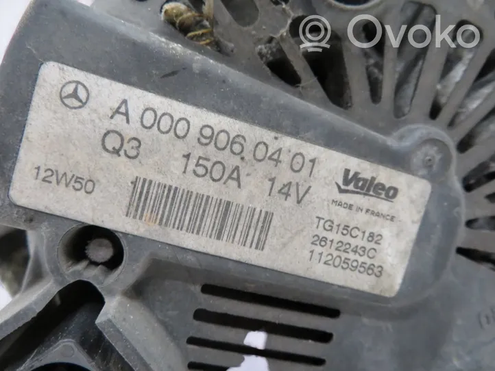 Mercedes-Benz C W204 Generaattori/laturi A0009060401