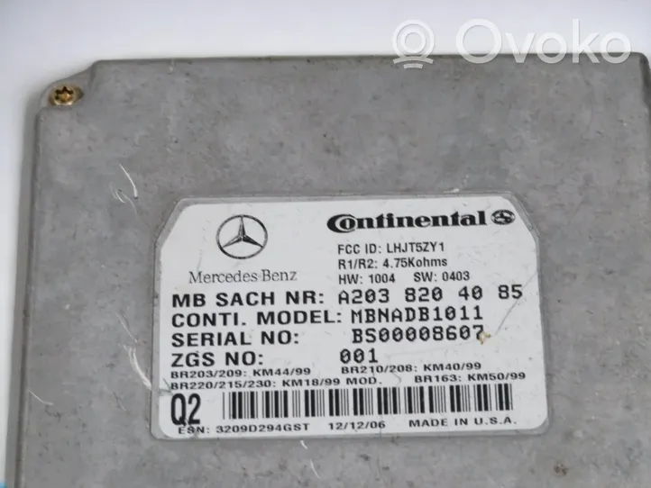 Mercedes-Benz SL R230 Sterownik / Moduł sterujący telefonem A2038204085