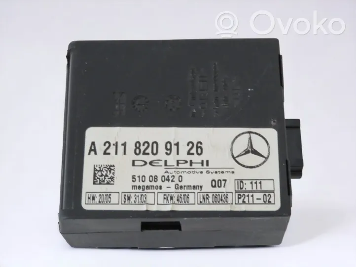 Mercedes-Benz SL R230 Hälytyksen ohjainlaite/moduuli A2118209126