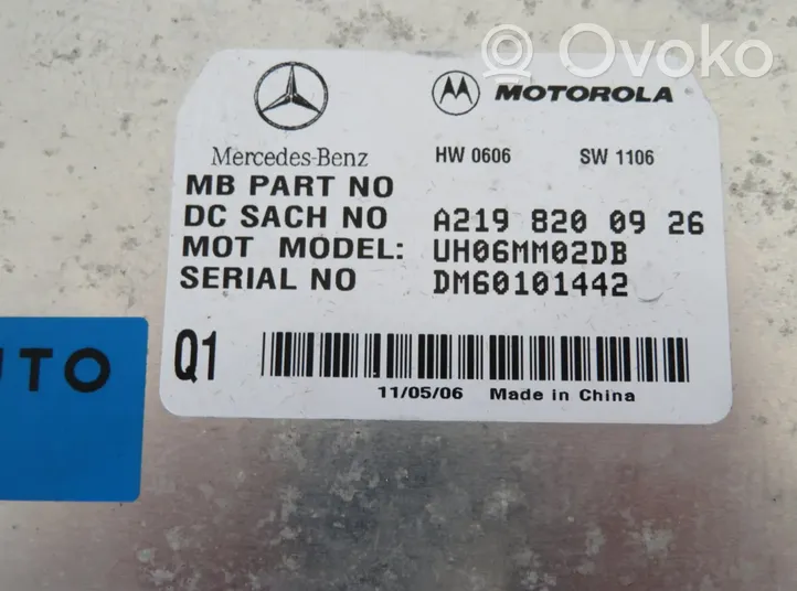 Mercedes-Benz SL R230 Autres unités de commande / modules A2198200926