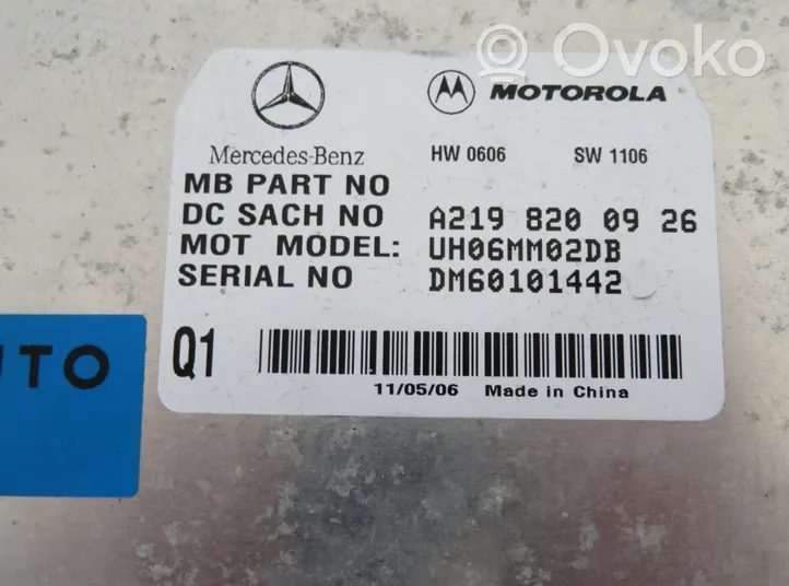 Mercedes-Benz SL R230 Altre centraline/moduli A2198200926