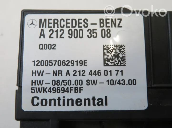 Mercedes-Benz E C207 W207 Centralina/modulo pompa dell’impianto di iniezione A2129003508
