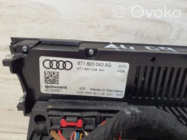 Audi A4 S4 B8 8K Gaisa kondicioniera / klimata kontroles / salona apsildes vadības bloks (salonā) 8T1820043AG