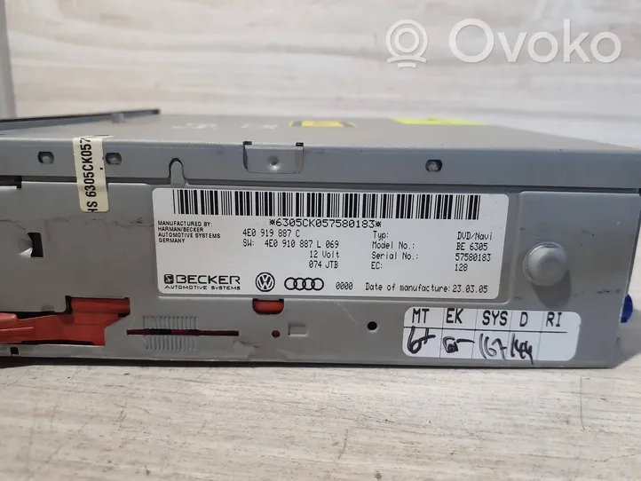 Audi A6 S6 C6 4F Unité / module navigation GPS 4E0919887C