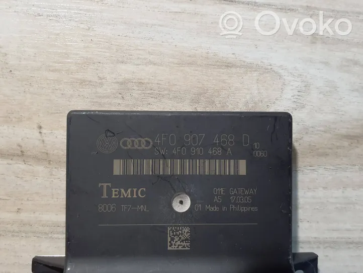 Audi A6 S6 C6 4F Gateway control module 4F0907468D