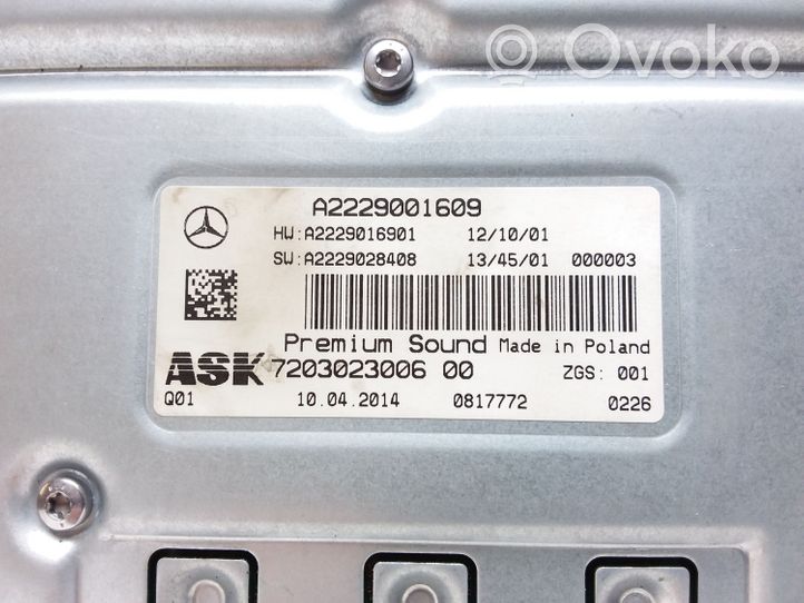 Mercedes-Benz S W222 Amplificateur de son A2229016901