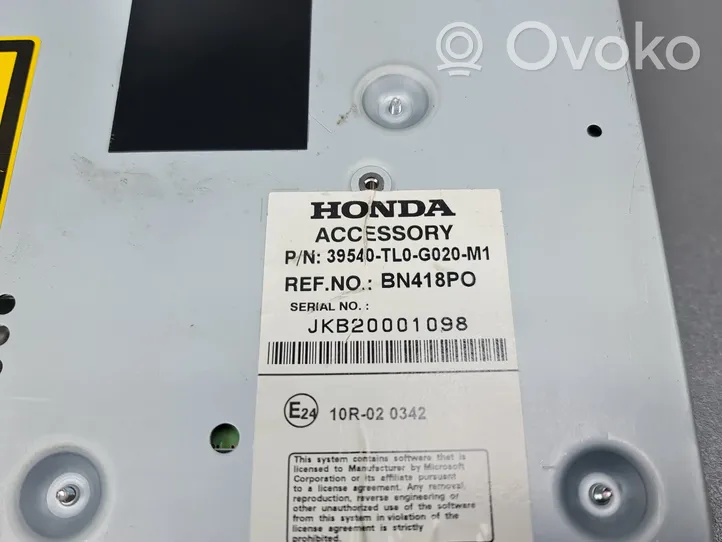Honda Accord Unità di navigazione lettore CD/DVD 39540TL0G020M1
