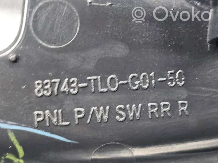 Honda Accord Ramka przycisku otwierania szyby drzwi tylnych 83743TL0G0150