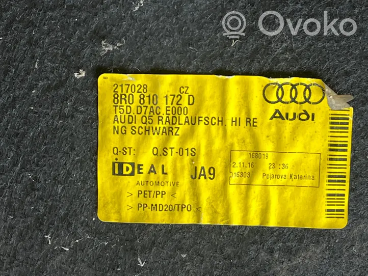 Audi Q5 SQ5 Pare-boue arrière 8R0810172