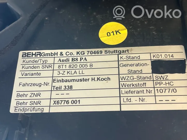 Audi A5 8T 8F Heizungskasten Gebläsekasten Klimakasten 8T1820005B