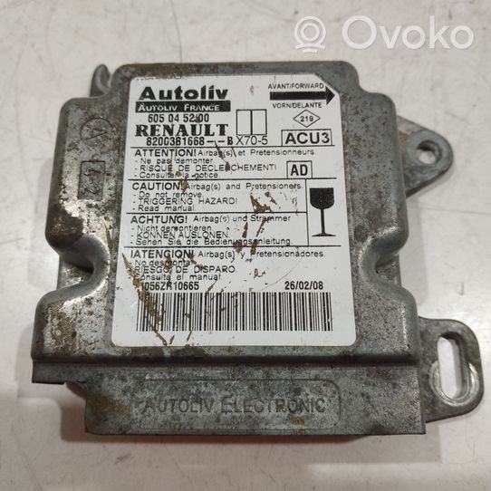 Renault Master II Airbag control unit/module 605045200