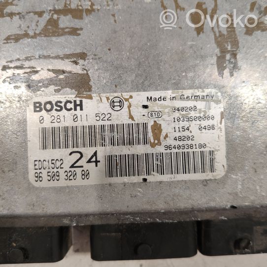 Peugeot 607 Unité de commande, module ECU de moteur 9650932080