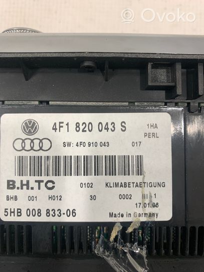 Audi A6 S6 C6 4F Panel klimatyzacji 4F1820043S