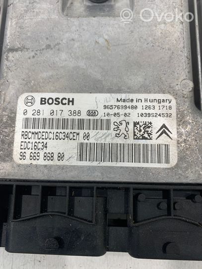 Peugeot 207 Centralina/modulo motore ECU 0281017388