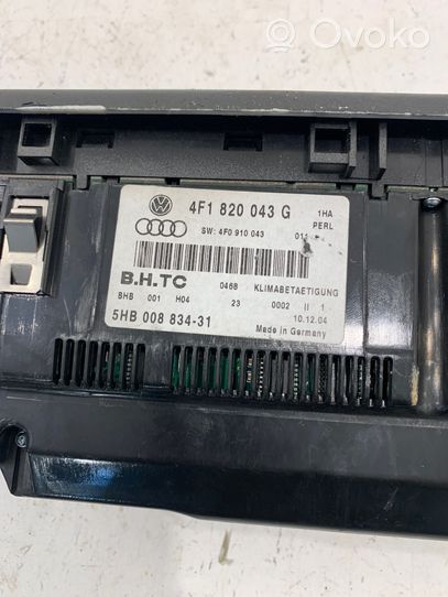 Audi A6 S6 C6 4F Ilmastoinnin ohjainlaite 4F1820043G