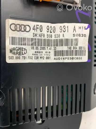 Audi A6 S6 C6 4F Tachimetro (quadro strumenti) 4F0920931A