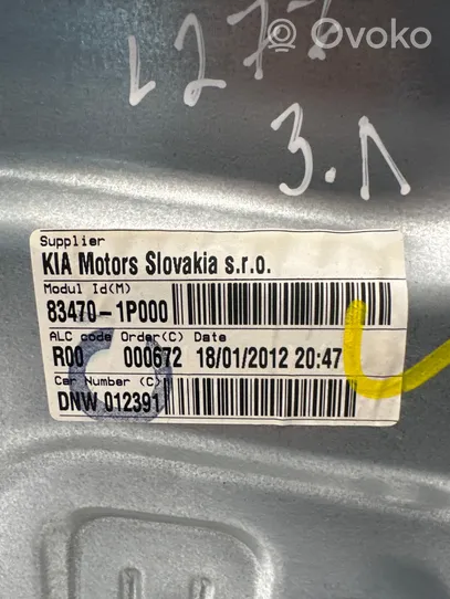 KIA Venga Takaoven manuaalinen ikkunan nostin 834701P000